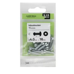 KARWEI inbusbout M4x16 mm 15 stuks