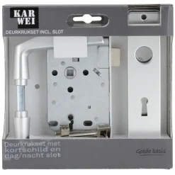 KARWEI insteekslot dag/nachtslot compleet met deurschild Doorn 50mm PC 56mm