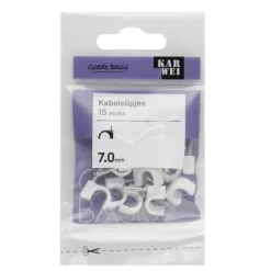 KARWEI kabelclip wit 7 mm (15 stuks)