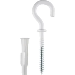 KARWEI kraagplug 6x36mm+schr.haak wit 4,5x65mm 2ST