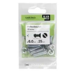KARWEI metaalbout verzinkt 6x25 mm 10 stuks