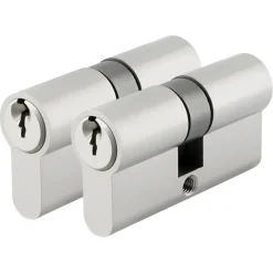 KARWEI profielcilinder nikkel 30/30 mm gelijksluitend (2 stuks)