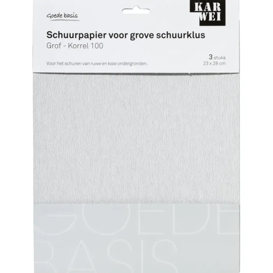 KARWEI schuurpapier grove schuurklus grof K100 (3 stuks)