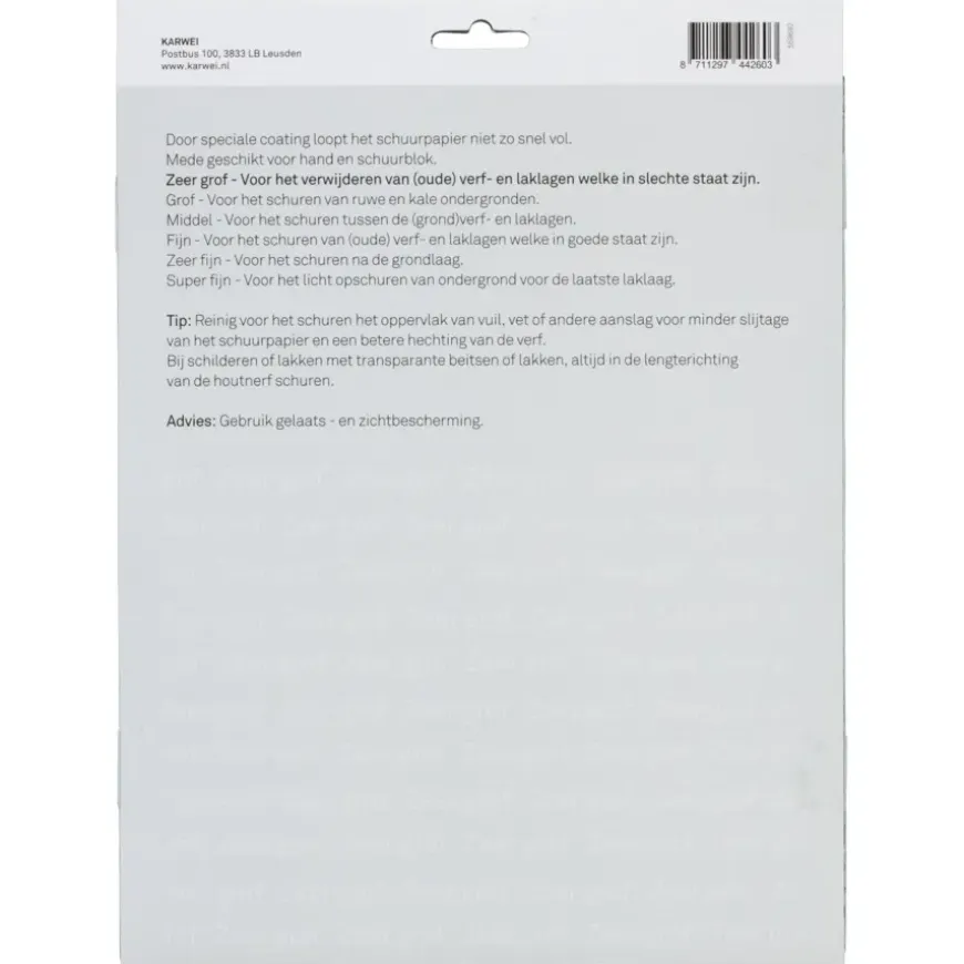 KARWEI schuurpapier grove schuurklus zeer grof K60
