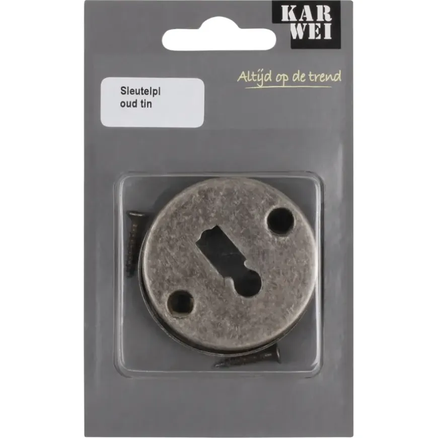 KARWEI sleutel rozet rond tin look (messing)