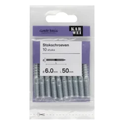 KARWEI stokschroef 6x50 mm (10 stuks)