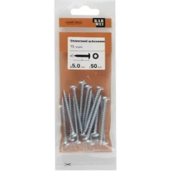 KARWEI unischroef cilinderkop verzinkt 5x50 mm (15 stuks)