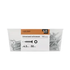 KARWEI unischroef platkop verzinkt 4,5x50 mm (100 stuks)