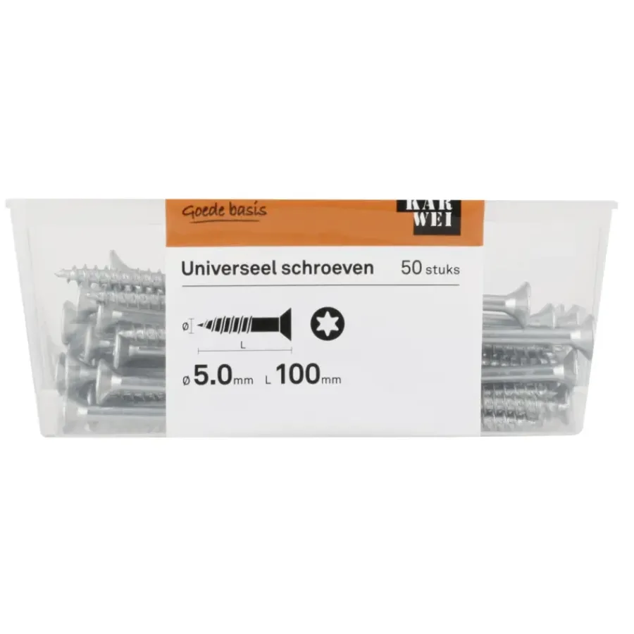 KARWEI unischroef vk verzinkt 5x100 mm (50 stuks)