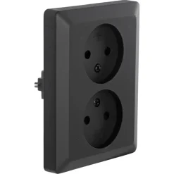 KARWEI Zenith Dubbel Stopcontact Mat Zwart