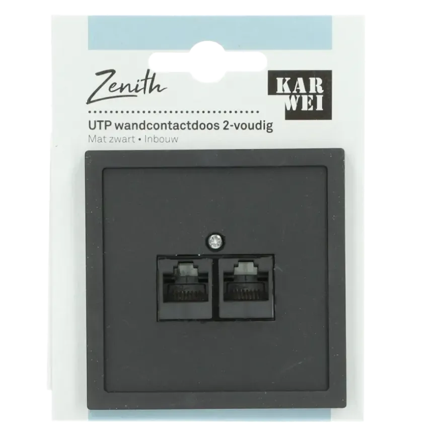 KARWEI Zenith wandcontactdoos UTP mat zwart