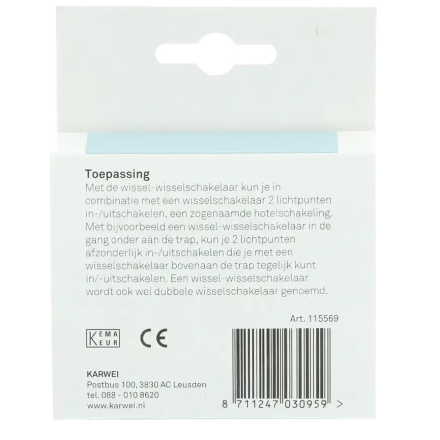 KARWEI Zenith wissel-wisselschakelaar mat zwart