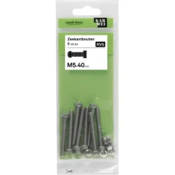 KARWEI zeskantbout voldraad rvs M5x40 mm 8 stuks