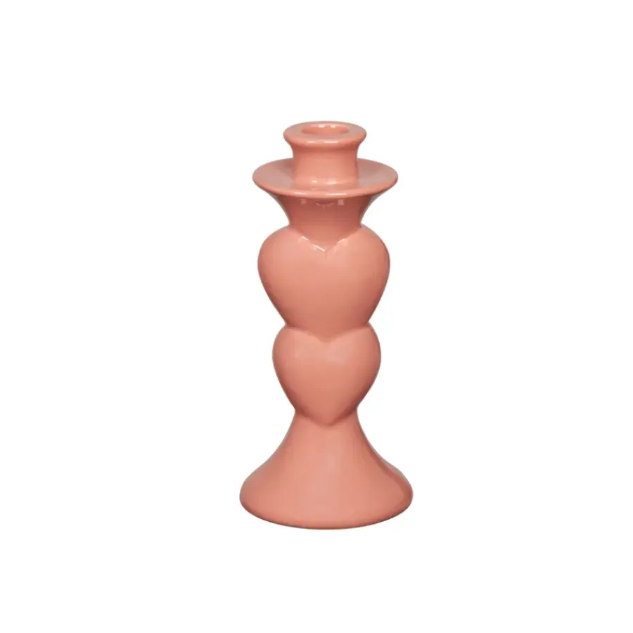 KARWEI Keramieken kandelaar roze 8,5x8,5x19,5cm