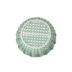 Geen Keramieken mand groen 23x23x10,3cm