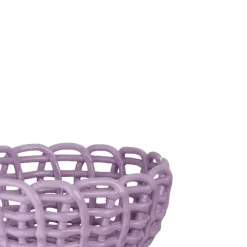 Geen Keramieken mand lila 23x23x10,3cm
