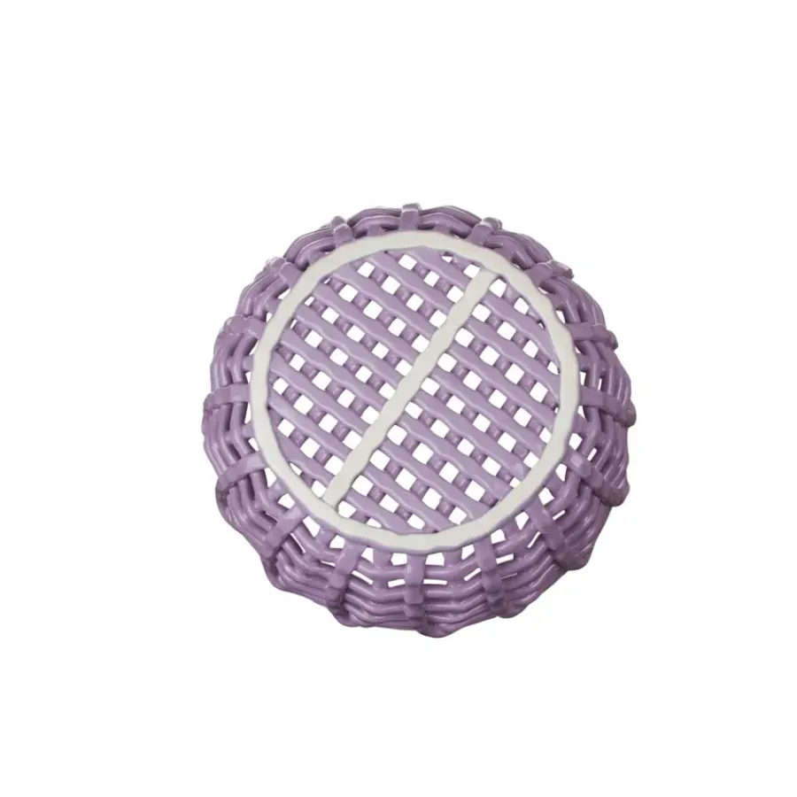 Geen Keramieken mand lila 23x23x10,3cm