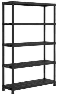 KETER Plus stellingkast kunststof zwart 120 x 40 x 187 cm