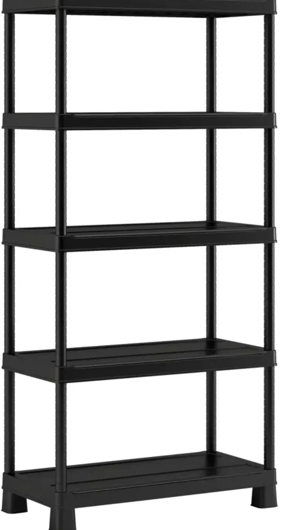 KETER Plus stellingkast - 5 planken - 90x40x182cm - zwart