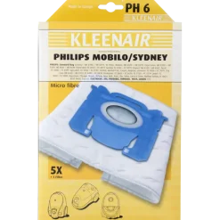 Kleenair Stofzuigerzak Philips Mobilo/Sydney PH 6 5 stuks