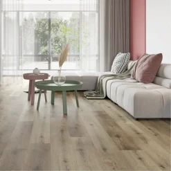Geen Kleurstaal click PVC Basic grijs/bruin eiken houtlook