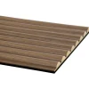 Kleurstaal lattenwand Decowall Acoustic Curve walnoot 25x30cm