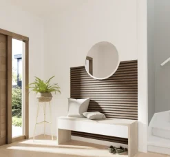 Kleurstaal lattenwand Decowall Acoustic walnoot 25x30cm