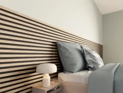 Kleurstaal lattenwand Decowall Acoustic natuur eiken 25x30cm