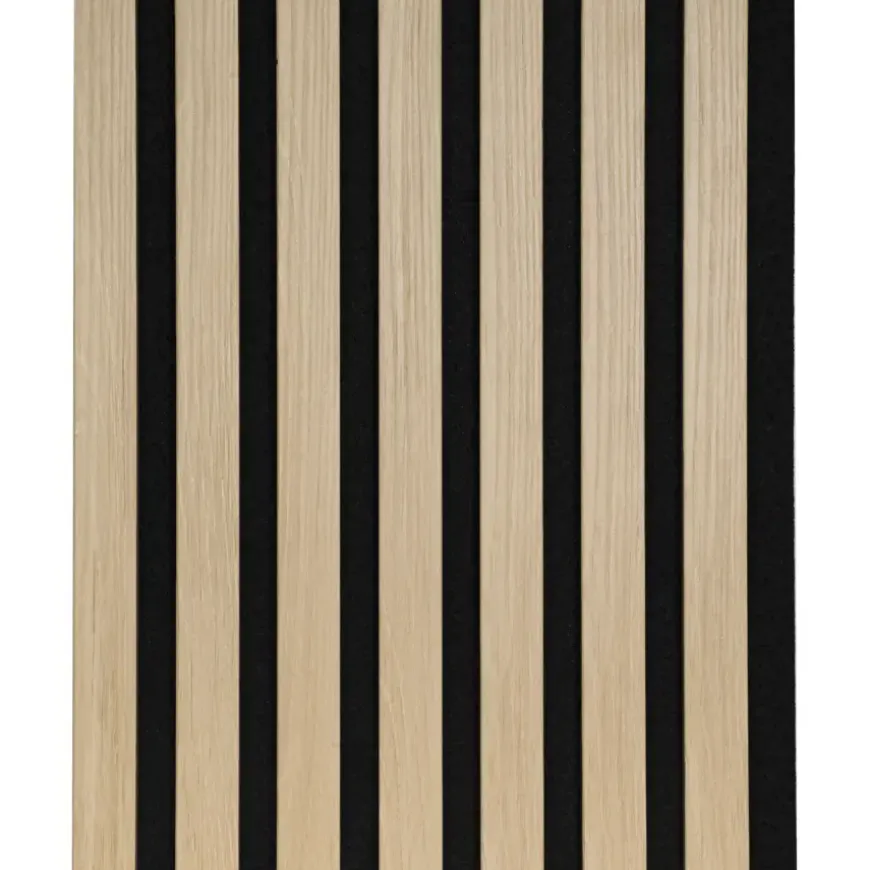Kleurstaal lattenwand Decowall Acoustic natuur eiken 25x30cm