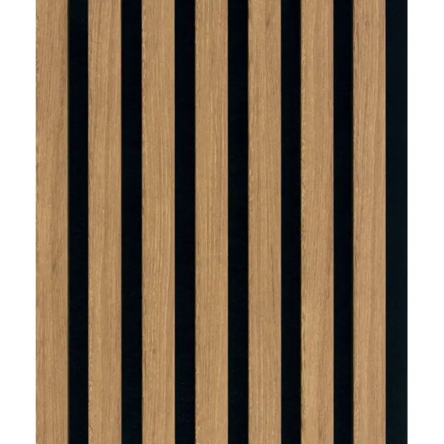 Kleurstaal lattenwand Decowall Acoustic brons eiken 25x30cm