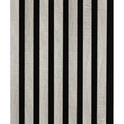 Kleurstaal lattenwand Decowall Acoustic grijs eiken 25x30 cm