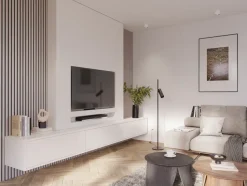 Kleurstaal lattenwand Decowall Acoustic grijs eiken 25x30 cm