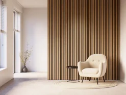 Kleurstaal lattenwand Decowall Acoustic Blend brons eiken 25x30cm