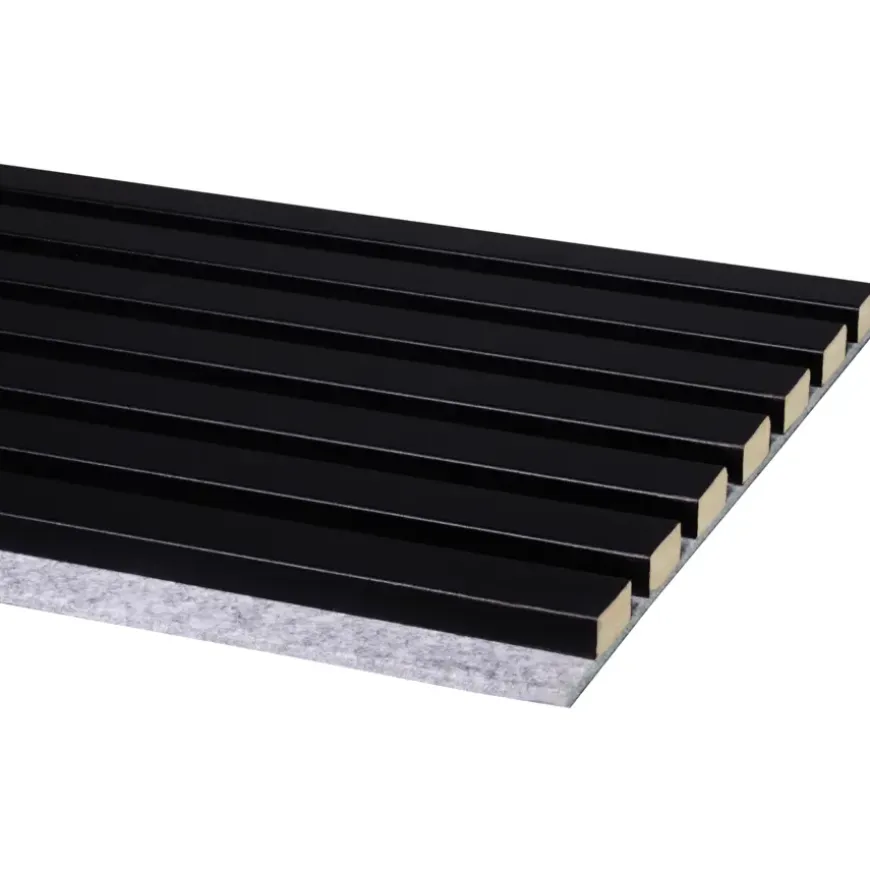 Kleurstaal lattenwand Decowall Acoustic zwart 25x30cm