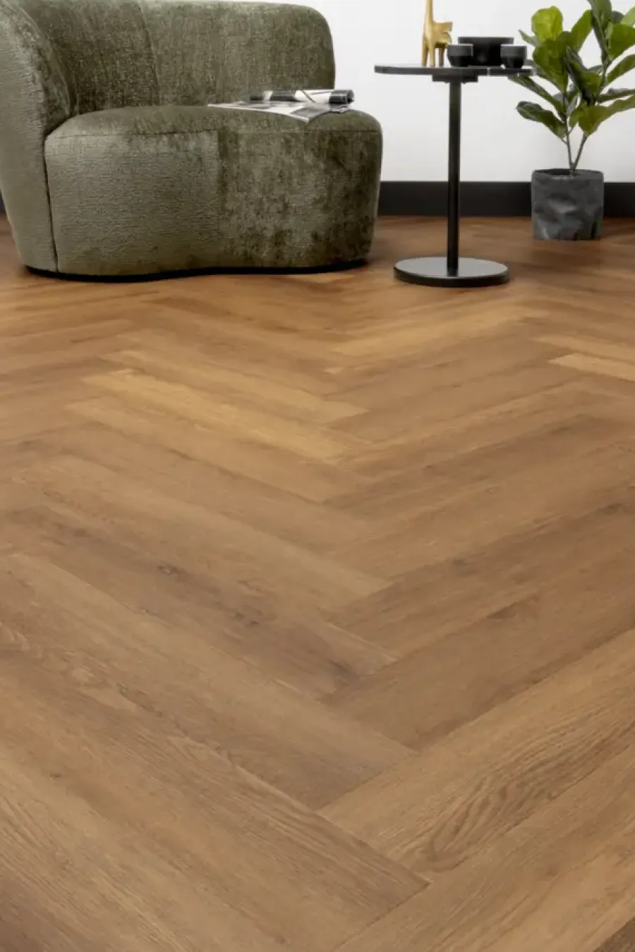 Lundia Kleurstaal click PVC Helder Katrine visgraat donkerbruin houtlook
