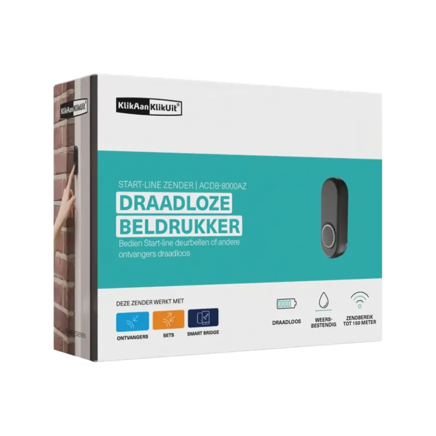 KlikAanKlikUit Draadloze drukknop ACDB-8000A Zwart