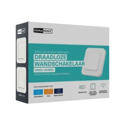 KlikAanKlikUit Draadloze enkelvoudige/dubbele wandschakelaar AWST-9000