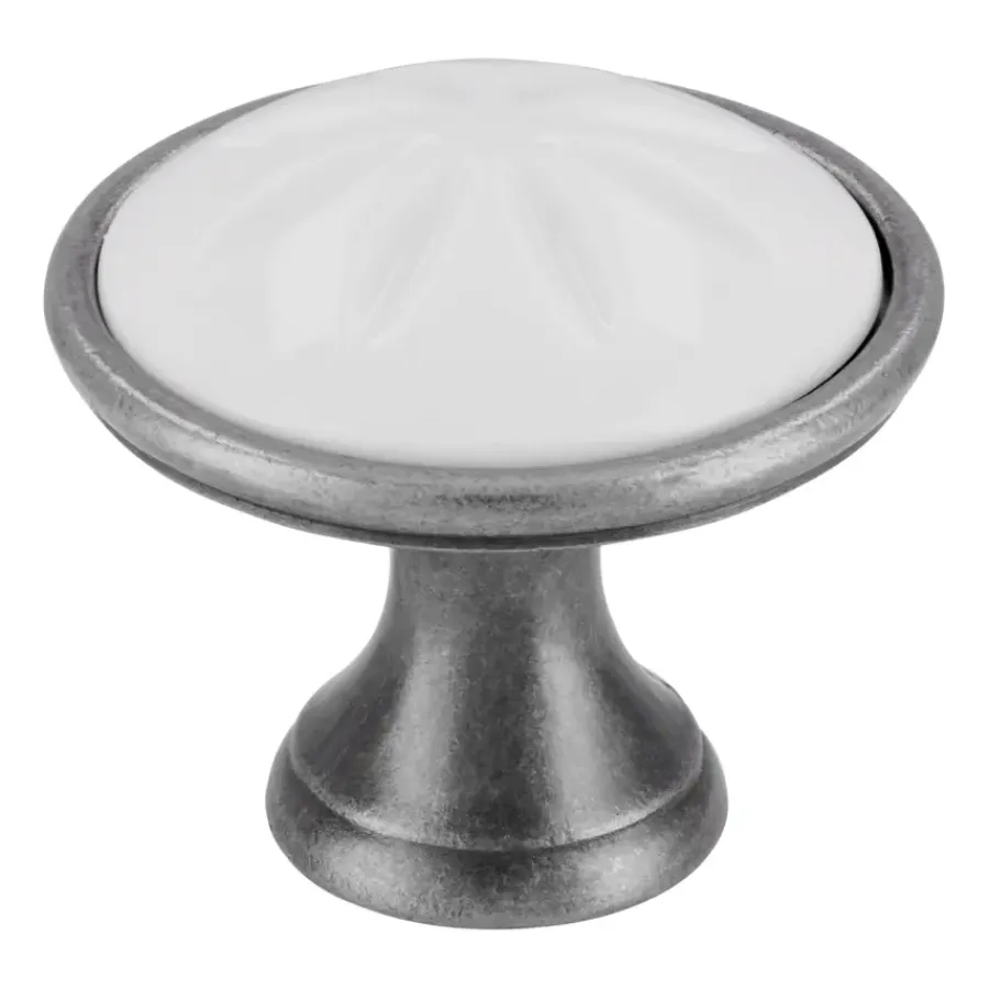 Siro Knop Claudia wit 34mm