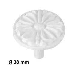 Geen Knop Elian wit 38mm