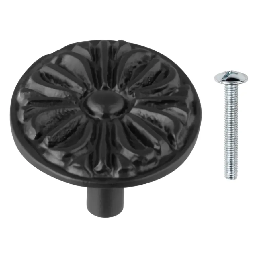 Geen Knop Elian zwart 38mm