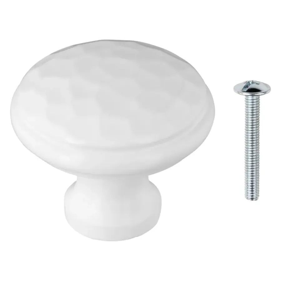 Geen Knop Hamerslag wit 31mm