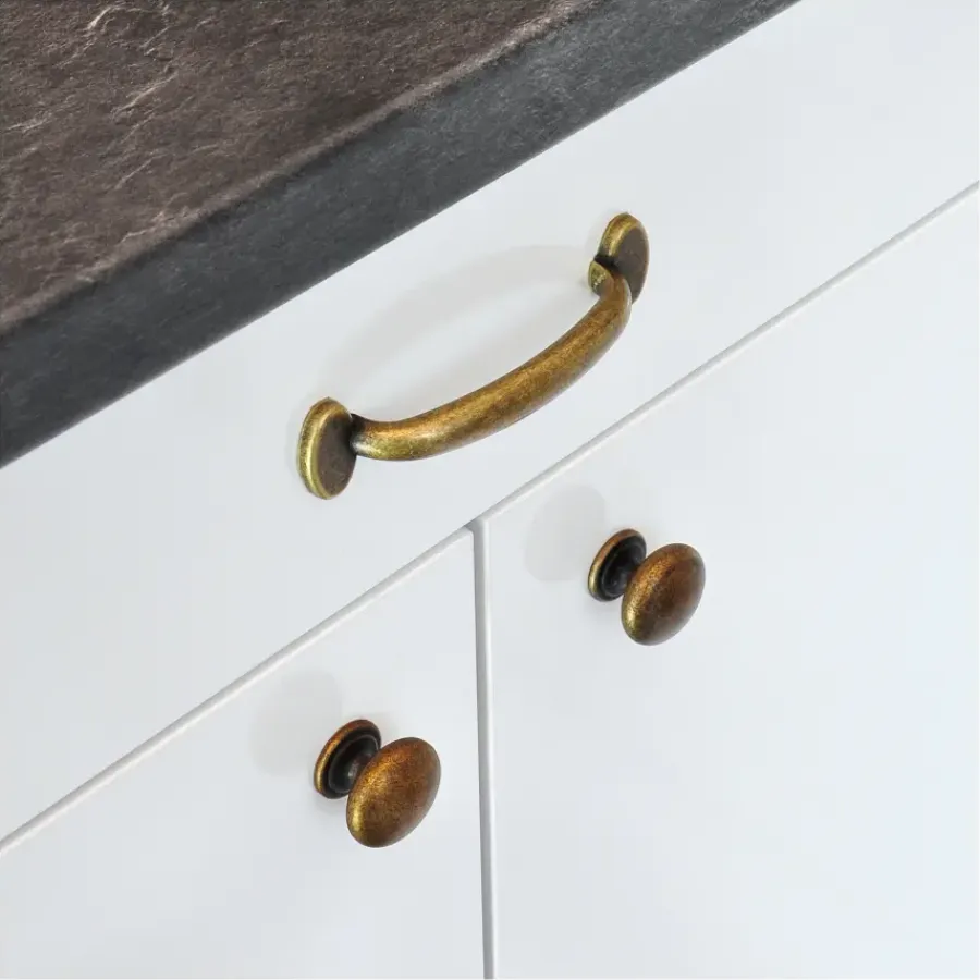 Siro Knop Hilde messing antiek 32mm