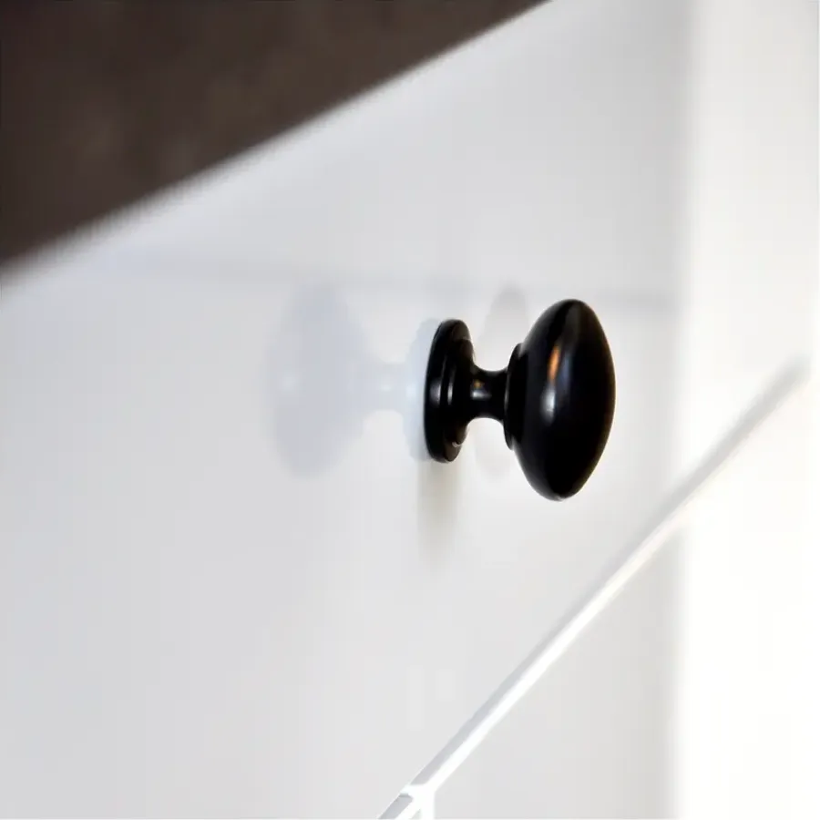 Siro Knop Hilde zwart 32 mm