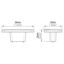 Siro Knop Inge rvs look 58mm