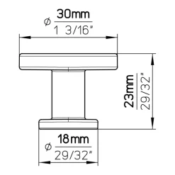 Siro Knop Jelmer zwart mat 30mm