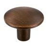 Siro Knop Kaylee messing gezwart 30mm