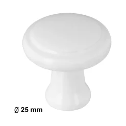 Geen Knop Kay wit 25mm