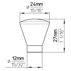 Siro Knop Krijn mat goud 23 mm