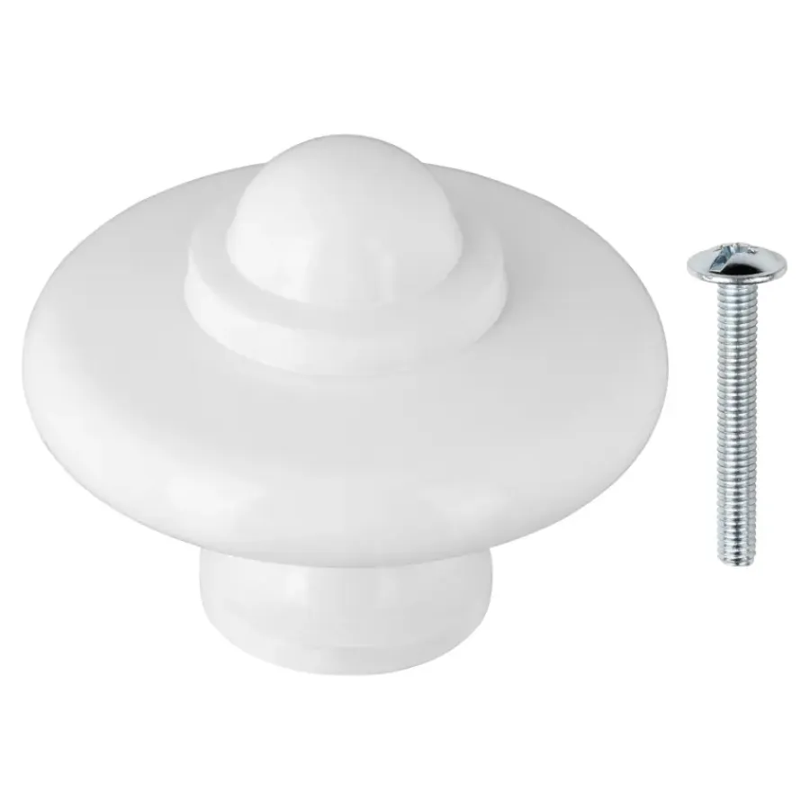 Geen Knop Lydia wit 42 mm