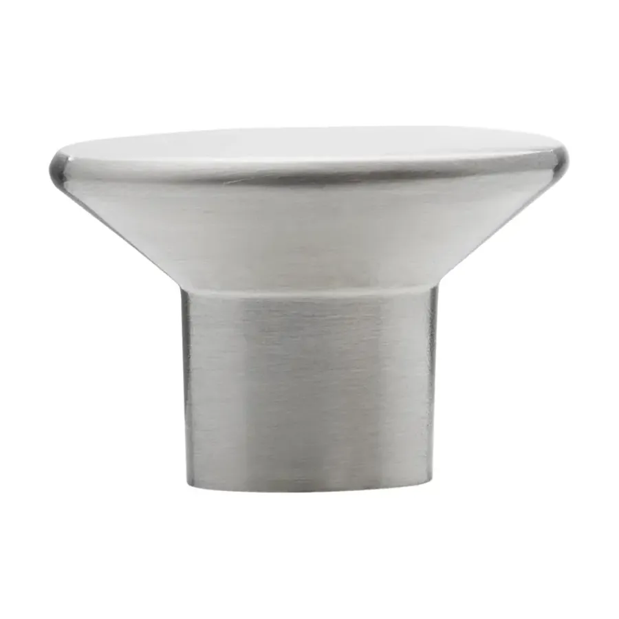 Siro Knop Merle rvs look 37mm